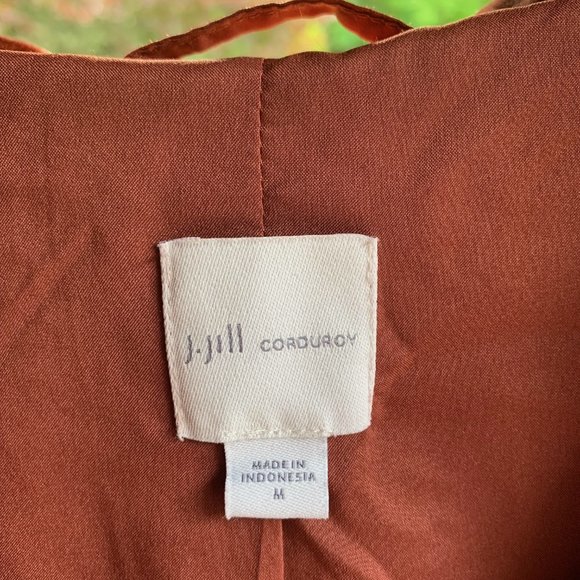 Brand new J.Jill Cinnabar velvet hooded corduroy swing jacket coat M $219 - Picture 10 of 10